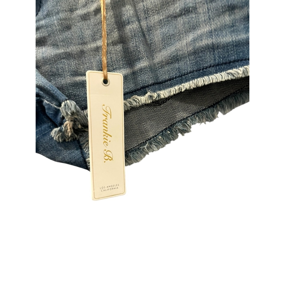 Franky B. NWT Denim Low Rise Blue Jean Shorts Size 26 Cut Off Summer Casual - Picture 2 of 7